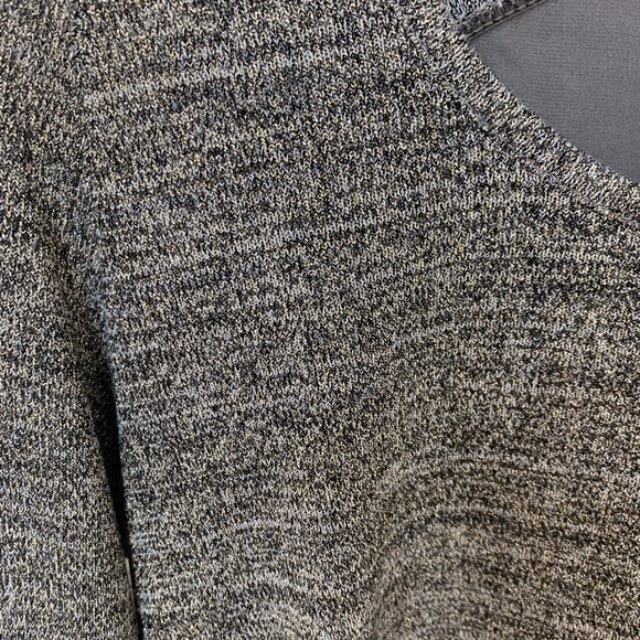 Reiss gold-fleck split-back sweater, silk underlay - Picture 3 of 7